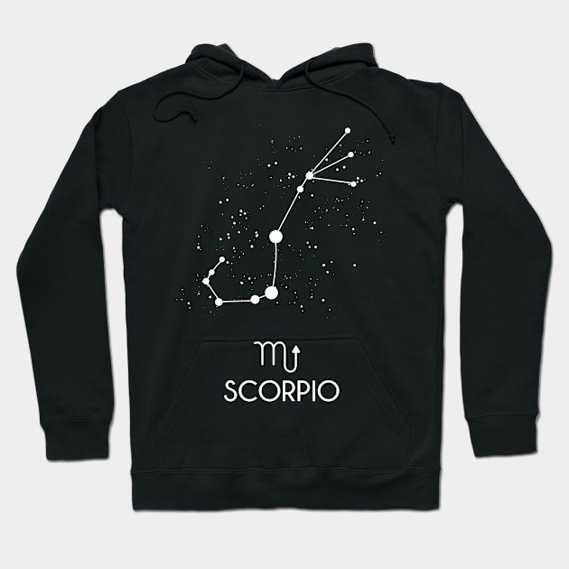 Scorpio Constellation Zodiac Symbol Hoodie by Wolfek246